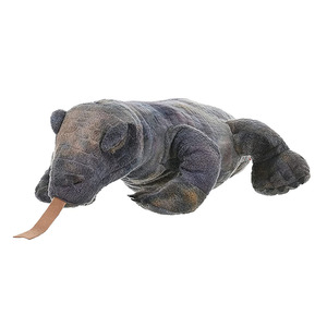 Peluche géante douce et agréable pour la peau en forme de <span class=keywords><strong>lézard</strong></span> <span class=keywords><strong>gris</strong></span> avec la langue qui sort, 12 pouces, jouet en peluche de dragon de Komodo réaliste pour enfants - Product Image 3