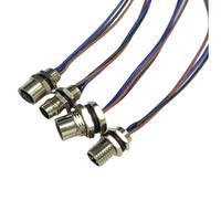 Connecteur M8 à souder, type colle, mâle/femelle, 3-8 cœurs, étanche, pour câble d'aviation, drone et utilisation TV automobile