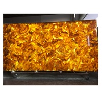 Dalle de tigre onyx translucide en marbre de résine rétroéclairé artificiel pour comptoir de bar en marbre translucide éclairé par Led