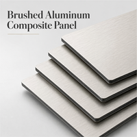 Panneau composite en aluminium architectural pour système de bardage mural extérieur de bâtiment moderne, couleur brossée
