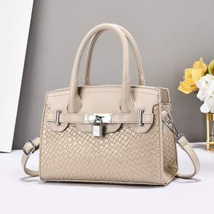 Bolsos de Lujo Personalizados, Fabricante OEM, Bolsos de Mano de Cuero Genuino de Alta Calidad, Tejidos, Vintage, para Mujer - Product Image 3