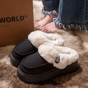 Pantuflas de Algodón para Invierno, para Uso en Exteriores, Antideslizantes, de Felpa, para el Hogar - Product Image 6