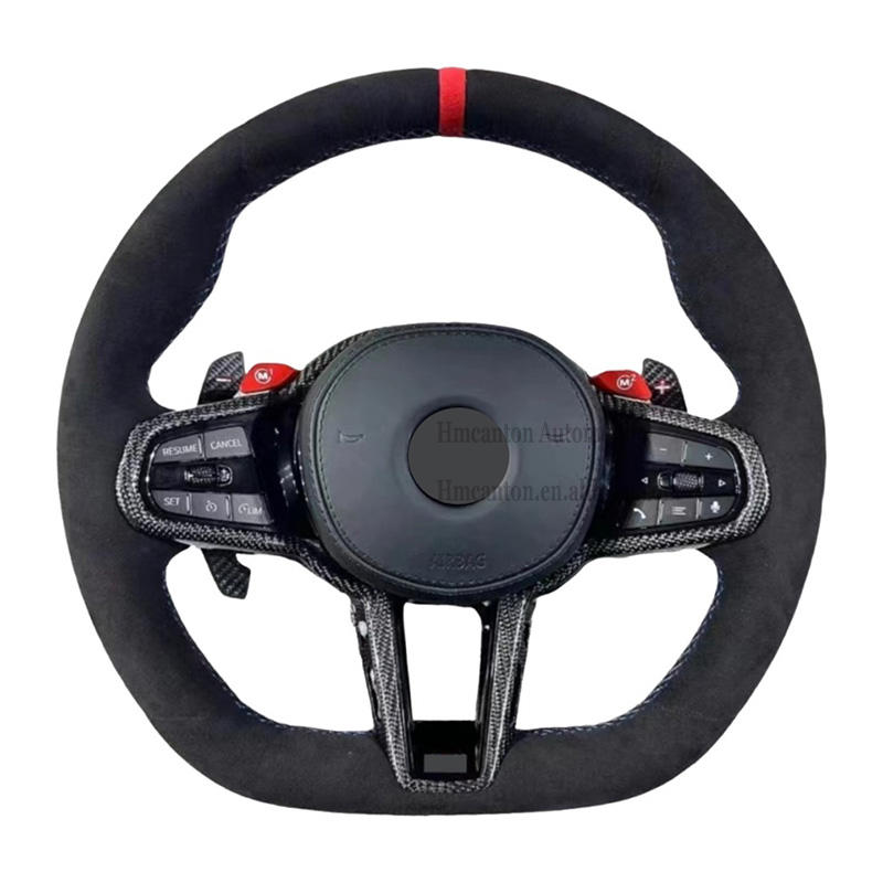 Alcantara+Red Stripe+M Stitching