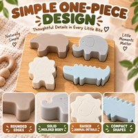 Blocs de construction empilables en silicone pour bébé, ensemble de puzzles souples 0-6 mois, jouet éducatif Montessori pour l'empilage et le tri des nourrissons