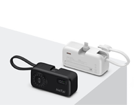 Power Bank Magnetik 5000mAh 22.5W PD Pengisi Daya Cepat dengan Kabel Tipe C Terintegrasi Layar Digital Ukuran Saku Portabel