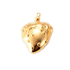 Vente chaude nouvelle niche Style rétro tulipe fraise soleil titane acier 18k plaqué or pendentif bijoux à bricoler soi-même accessoires remise - Product Image 3