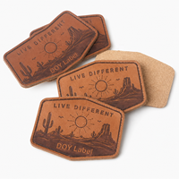 Étiquettes Prix d'usine Logo personnalisé en relief Lavable Vêtement Patchs en cuir véritable pour jeans