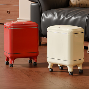 Living Room Trash Can <b>Rectangle</b> With Lid And Wheels For Home Bathroom Kitchen Indoor Use - Product Image 1