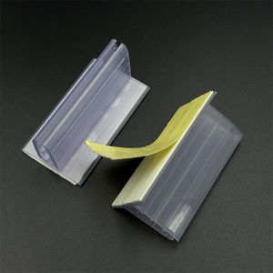 Exhibidores de Plástico Promocionales para Supermercados, Clips de Cartón para Estantes con Canal en C de 29~33 mm de Alto, Publicidad en PVC para Estantes - Product Image 1
