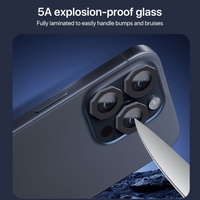 Protection d'Objectif de Caméra Octogonale en Verre Anti-Rayures en Aluminium pour iPhone 12 13 14 15 16 Pro Max, Film de Protection d'Objectif de Caméra en Métal Titane