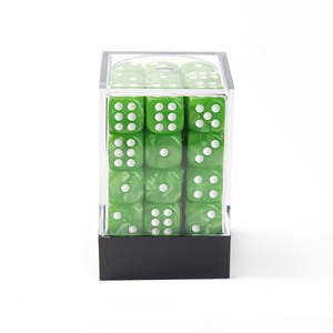 Juego de Dados Mini de 6 Caras con Patrón de Mármol Perlado OEM, Paquete de 36 Unidades de 12 mm, con Caja de Plástico y Papel Personalizada - Product Image 1
