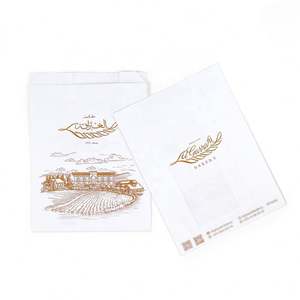 Sac en papier kraft ZJPACK avec logo personnalisé, résistant à la graisse et à l'huile, pour baguettes, frites, aliments frits, pain - Product Image 3