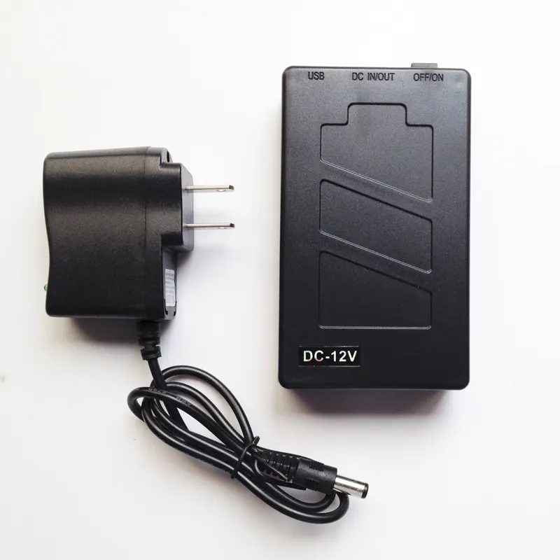 Rechargeable li-ion battery pack black case 12V 2800mAh with BMS for LED strip CCTV Camera lan router