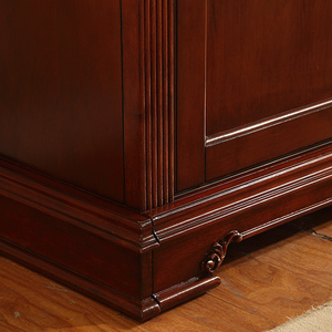 Mueble de dormitorio <span class=keywords><strong>antiguo</strong></span> americano, <span class=keywords><strong>armario</strong></span> de almacenamiento de madera maciza con 3 puertas I231 - Product Image 6