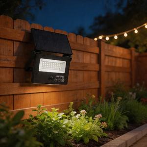 Projecteur solaire LED YIHAN 300W 6000K Lumière du jour IP66 Corps en ABS Télécommande Angle de faisceau 120° Certifié CE Ra80 2500lm Jardin - Product Image 1