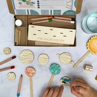 Kit de bricolage créatif en bois pour enfants Assemblé Phase de lune et système solaire Puzzle Jouets scientifiques éducatifs