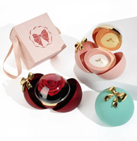 Boîte à bijoux artisanale à tiroir pour bague de fiançailles, fleur éternelle, cadeau Saint-Valentin/anniversaire, best-seller
