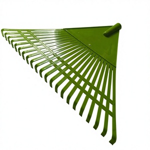 Râteau à feuilles en plastique vert <span class=keywords><strong>de</strong></span> haute qualité Yapu avec manche en bois 40x54cm 22 dents - Product Image 3