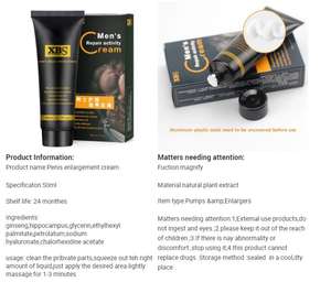 Crema para Agrandar el Pene, Gel para Erección Duradera, Aumenta el Tamaño Masculino, Retrasa la Eyaculación, Masaje Externo para Hombres, Pura - Product Image 6