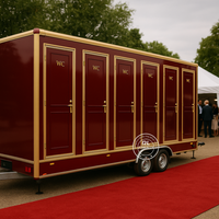 Remorque de toilette portable de luxe pour toilettes mobiles 2025 avec équipements VIP Remorque de salle de bain mobile pour événements en plein air
