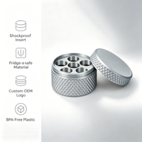 Caja de Almacenamiento para Viales de 3 ml, Caja para Polvo Liofilizado, Estuche Resistente a Impactos, OEM, Alta Calidad, Plástico PETG, para Viales de Laboratorio