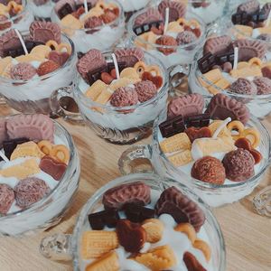 Hot Sale Soy Candles Scented Luxury Private Label Smokeless Scented Candle Chocolate <b>Biscuit</b> Candle <b>Gift</b> Fragrance Ornaments - Product Image 1