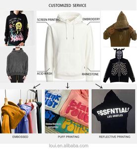 Sweat à capuche d'hiver personnalisé pour homme avec patchs en chenille, broderie intégrale en chenille, 100% coton, coupe oversize, écologique - Product Image 6