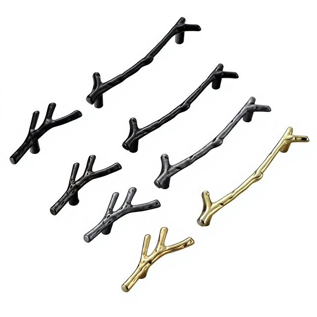 RHETECH New Design Furniture Pulls Knurled Door Handle and Drawer Knobs with Small Handles Wardrobe Pulls for Kitchen Cabinets