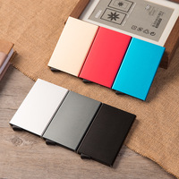 Dompet Kartu Identitas Anti Maling Pria Terlaris, Dompet RFID Logam, Tempat Kartu Bank
