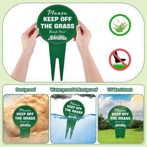 لافتة عشبية مزدوجة الوجه، لافتة خارجية مقاومة للماء للساحات، لوحة إعلانية بسيطة عامة للحدائق والمجتمعات - Product Image 5