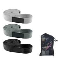 Ensemble de bandes de gymnastique de 2m de long en tissu polyester avec boucle de résistance extensible pour l'entraînement à domicile.
