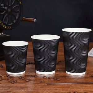 Vaso de Café de Papel Desechable Personalizable de 90 mm de Diámetro, Impermeable, Ecológico, Creativo, con Relieve, Doble Capa, Personalizado - Product Image 2
