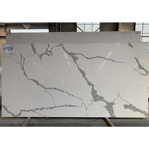 Dalle de calacata de quartz de luxe pierre de quartzite de chine comptoir de cuisine dalle de quartz blanc poli - Product Image 4