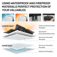 Caja de Seguridad para Archivos Expandible, Impermeable y Resistente al Fuego, con Logotipo Personalizado, Organizador de Documentos Tipo Acordeón con Bolsa para Dinero