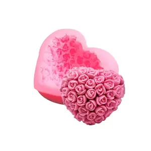 San valentino Love Rose Flip zucchero in Silicone stampo per cioccolato stampo fai da te cottura stampo in Silicone