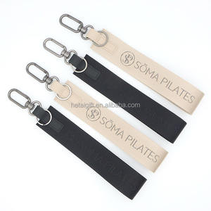 Never Lost Metal Carabiner <strong>Keychain</strong> Custom Jacquard Woven Logo <strong>Wristlet</strong> Backpack Pendant Key Holder - Product Image 3