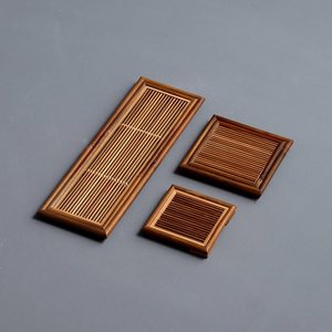 Handmade Bamboo <b>Tea</b> Tray <b>Set</b> With <b>Cup</b> Holder Square Shape For Kung Fu <b>Tea</b> Ceremony Accessories - Product Image 5