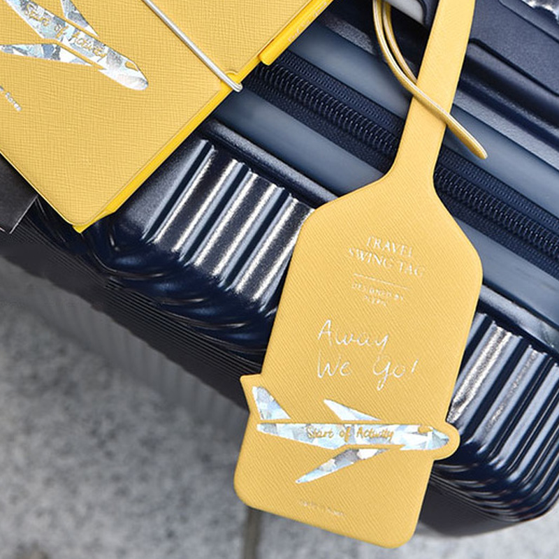 荷物タグ 卸売荷物タグモノグラムレザー手荷物空港タグ旅行スーツケース