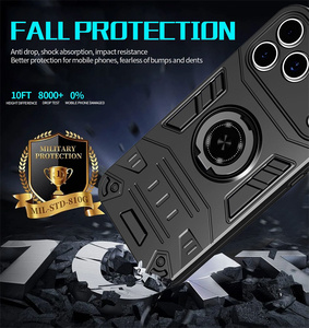 Funda <span class=keywords><strong>con</strong></span> Soporte Magnético Giratorio de 360 Grados, Diseño de Anillo, Armadura de Alta Calidad, TPU Suave y PC Rígido, Protector de Cámara para <span class=keywords><strong>ALCATEL</strong></span> <span class=keywords><strong>3</strong></span> 2020 - Product Image 3