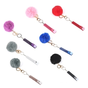 Porte-clés Pompon en acrylique, pince à cartes portable sans contact, extracteur de cartes de crédit, clip multifonctionnel pour ongles longs - Product Image 2