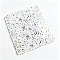 Carte de circuit imprimé à LED longue bande personnalisée, carte de circuit imprimé à noyau métallique en aluminium avec des plaquettes LED rondes pour l'assemblage de luminaires linéaires et de tubes lumineux