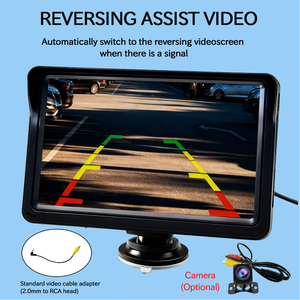 Reproductor Multimedia Portátil con Pantalla IPS de 7 Pulgadas, DVR, CarPlay/Android Auto, Grabador de Conducción de Doble Lente, Radio para Auto y Motocicleta, GPS - Product Image 2