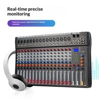 CT-16 Mixeur DJ Bluetooth 16 canaux avec égaliseur 3 bandes et fonction mono pour scène/karaoké/bar/KTV, monitoring 5.0, fabriqué en Chine