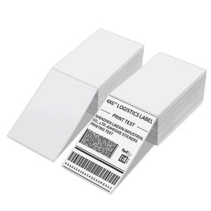 High-quality waterproof and oil-resistant 100x150mm (4x6 inch) direct thermal shipping label rolls for packaging. - Product Image 3