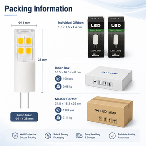 หลอดไฟ LED G4 2W SMD ปรับความสว่างได้ AC DC 12V 2700K 4000K 6000K ฐานเซรามิก ได้รับการรับรองมาตรฐาน CE RoHS ETL หลอดไฟ LED G4 - Product Image 6