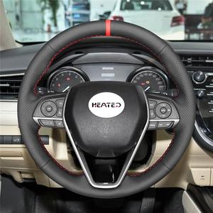 Housse de <span class=keywords><strong>volant</strong></span> en cuir Nappa pour <span class=keywords><strong>Toyota</strong></span> Camry 2018-2019 Avalon 2019 Corolla 2019-2020 <span class=keywords><strong>RAV4</strong></span> 2019 Enveloppe de direction - Product Image 4