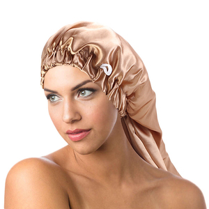 <span class=keywords><strong>Bonnet</strong></span> Long en Satin avec bouton, bandeau élastique pour cheveux, <span class=keywords><strong>Bonnet</strong></span> de <span class=keywords><strong>nuit</strong></span> pour soins capillaires, <span class=keywords><strong>Bonnet</strong></span> de <span class=keywords><strong>nuit</strong></span> pour femmes et hommes, <span class=keywords><strong>Bonnet</strong></span> de <span class=keywords><strong>chimio</strong></span>, nouveau - Product Image 2