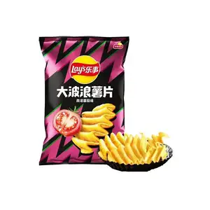 La Chine Snack Food vente en gros à bas prix 70g Big Wave sacs dépose des chips de pommes de terre collation de légumes exotiques