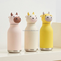 Botol Air Termos Stainless Steel 450ml untuk Anak dengan Tutup Silikon Kartun ODM Vacuum Sports Cup untuk Anak-anak