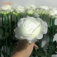 Center de table en fibre optique à led, fausses fleurs, pour un mariage